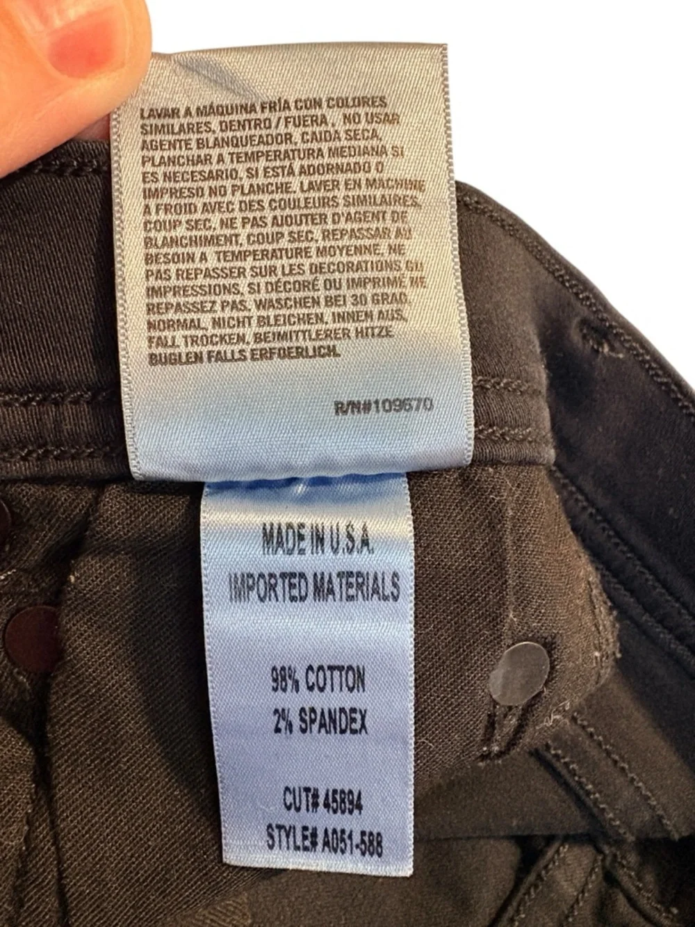 AGOLDE Roxanne High Rise Coated Skinny Jeans Black Leatherette 26 - Picture 3 of 7